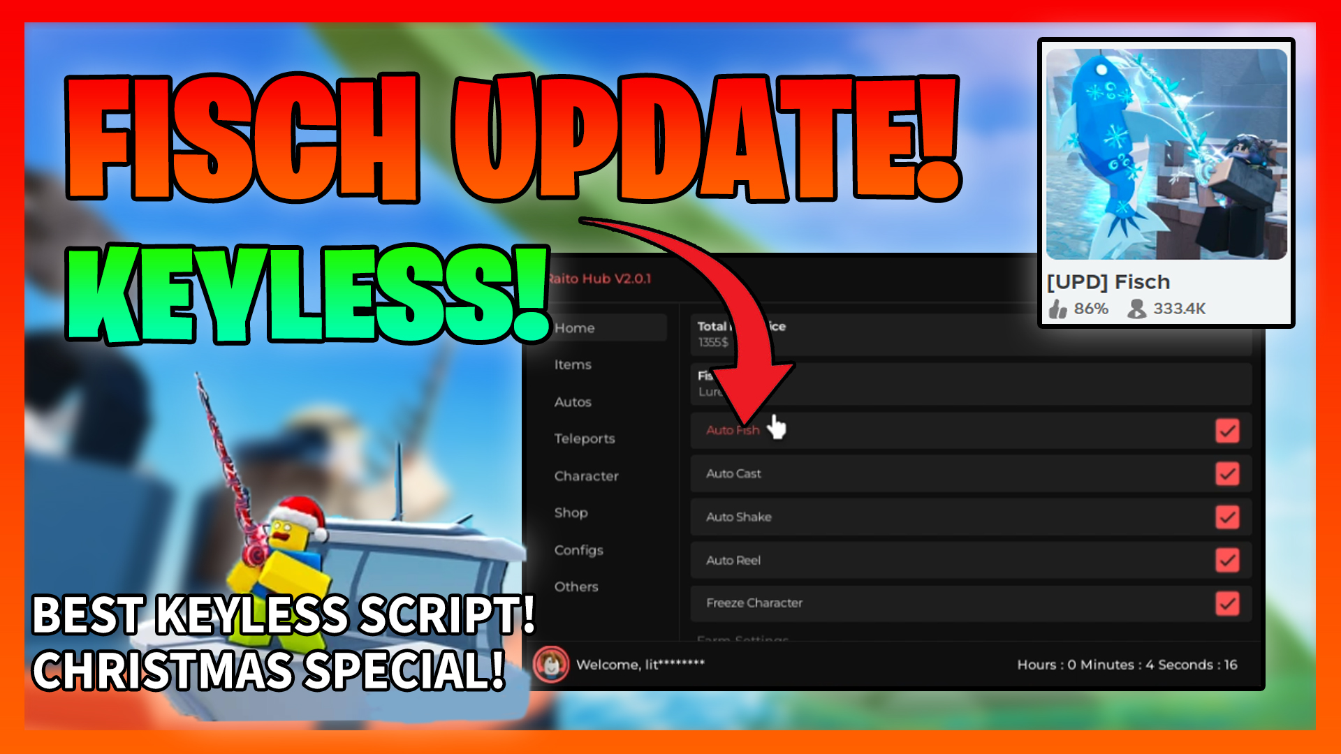 [🎁UPD] Fisch Script 2024 | *NO KEY*, NEW UPDATE, AUTO SHAKE, MEGALODON, FREE ROD, MORE