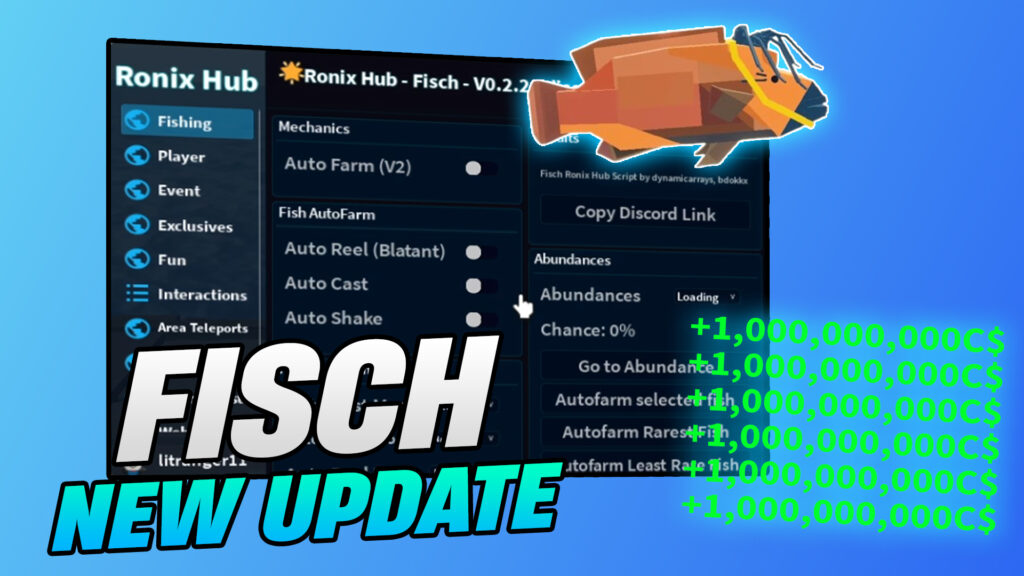 NEW Fisch Script *NO KEY* – Auto Fish, Auto Shake, Infinite Cash, Megalodon, Duplication & Update!