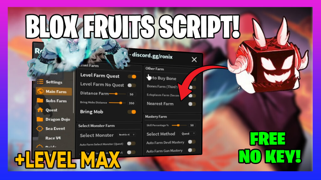 NEW Blox Fruits Script 2025 *NO KEY* – Auto Farm, Fruit Sniper, Dragon Fruit Farm & Max Level!