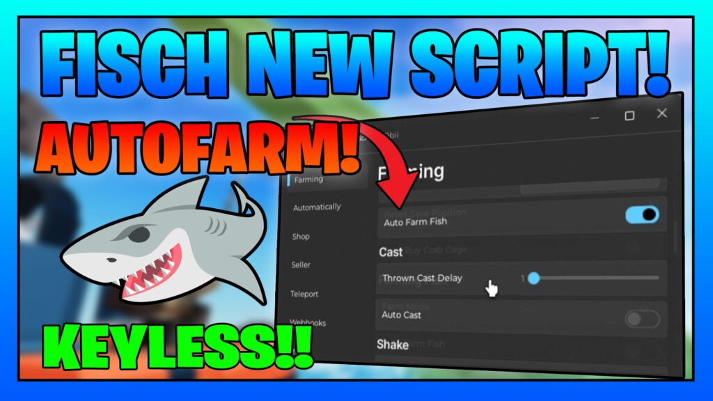 NEW Fisch Script 2025 *NO KEY* – Auto Fish, Free Rods, Ultra Shake, Auto Farm & Auto Megalodon!