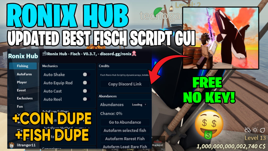 [UPD] Fisch Script GUI Pastebin | INFINITE COIN DUPE FAST AUTO FISH AUTO SELL *NO KEY* *NO KICK*