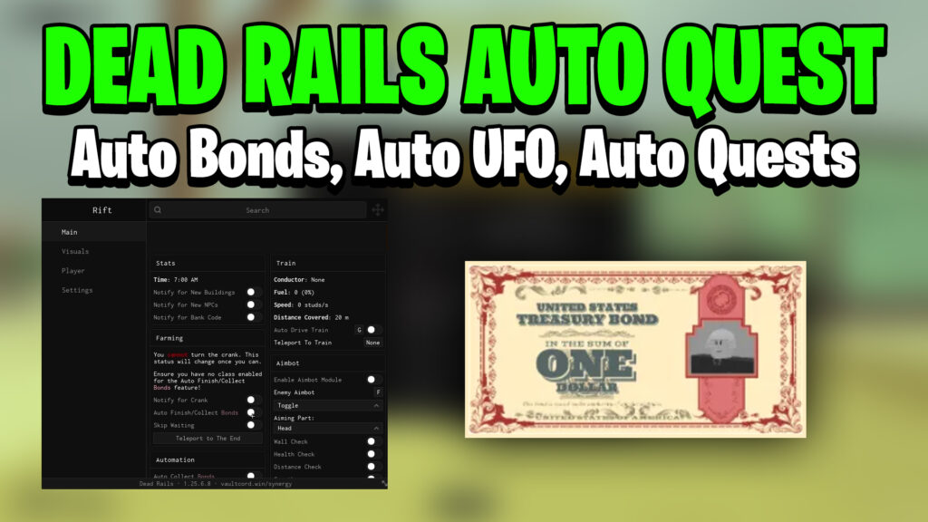 NEW Dead Rails Script *NO KEY* – Auto Easter Event, Auto Bonds, Auto UFO, Auto Quests & More!🐰🚂